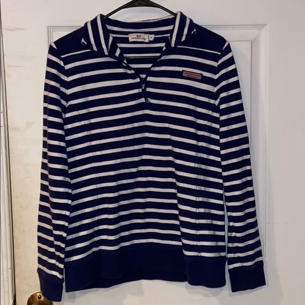 Women’s vineyard vines striped half zip